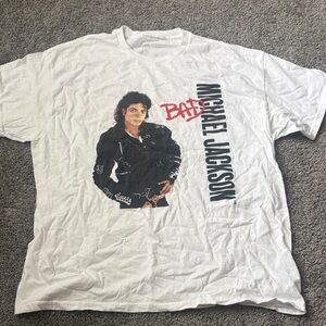 White Michael Jackson Graphic T-Shirt